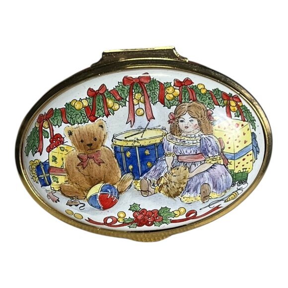 LTD Christmas 1987 Halcyon Personalized Trinket Box "Leslie" for Harrods 84/100 - Picture 4 of 9